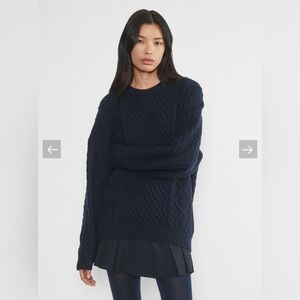 Sunday Best Peggy Black Cableknit Sweater